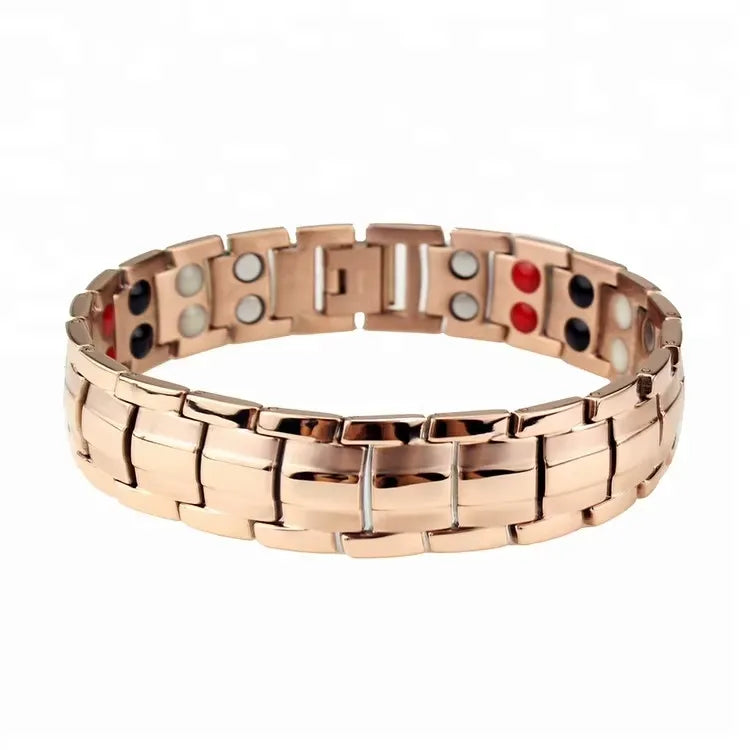 Bio Magnetic Anti-Radiation Therapy Bracelet rose gold color