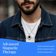 Scalar Energy Pendant – EMF Protection Stainless Steel Necklace with 3 Healing Stones