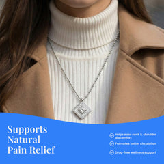 Scalar Energy Pendant – EMF Protection Stainless Steel Necklace with 3 Healing Stones