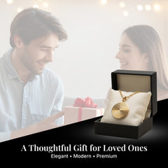 Stainless steel energy pendant necklace with 4 power stones, premium spiritual jewelry gift for men and women