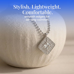 Scalar Energy Pendant – EMF Protection Stainless Steel Necklace with 3 Healing Stones