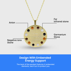 EMF Protection Necklace - Quantum Energy Pendant with Magnets