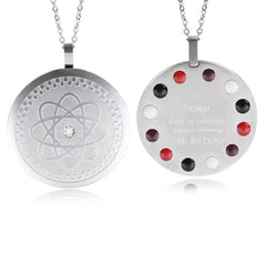 Anti radiation emf protection pendant Neklace Front and Back Silver 