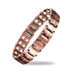 EMF magnetic bracelet for men and women made of pure copper with therapeutic magnetic links