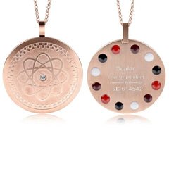 Anti radiation emf protection pendant Neklace front and back Design